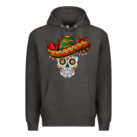 Smoke cinco de mayo sombrero skull Premium Hoodie - BarkalooDesign