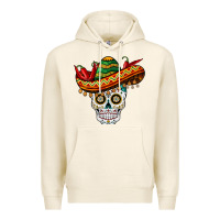 Tofu cinco de mayo sombrero skull Premium Hoodie - BarkalooDesign