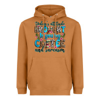 Today's Attitude Brought To You By Coffee And Sarc Heavyweight Hoodie | Teevron