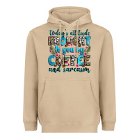 Mushroom today's attitude brought to you by coffee and sarc Heavyweight Hoodie - Zillion Design Studio