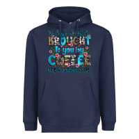 Navy today's attitude brought to you by coffee and sarc Heavyweight Hoodie - Zillion Design Studio