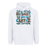 White today's attitude brought to you by coffee and sarc Heavyweight Hoodie - Zillion Design Studio