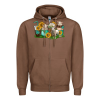 Chestnut Sheep coffee cups Zipper Hoodie - texasbilliewilder