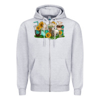 Sheep Coffee Cups Zipper Hoodie | Teevron