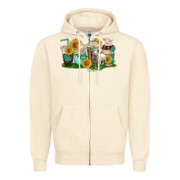 Sandshell Sheep coffee cups Zipper Hoodie - texasbilliewilder