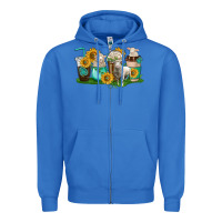 True Royal Sheep coffee cups Zipper Hoodie - texasbilliewilder