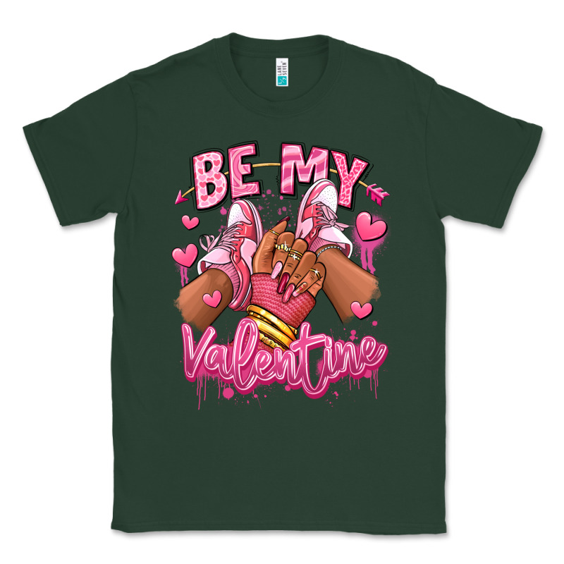Be My Valentine Afro Girl Sneakers Classic Tee by RanaPortraitStore | Teevron
