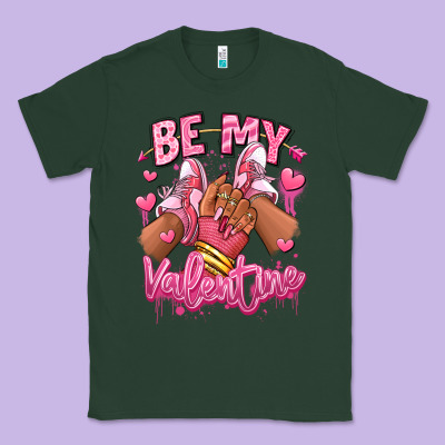 Be My Valentine Afro Girl Sneakers Classic Tee Designed By Ranaportraitstore