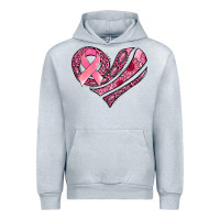 Heather Grey breast cancer awareness heart Urban Hoodie - Jasminsmagicworld