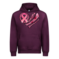 Mauve Wine breast cancer awareness heart Urban Hoodie - Jasminsmagicworld