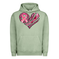 Pigment Oil Green breast cancer awareness heart Urban Hoodie - Jasminsmagicworld