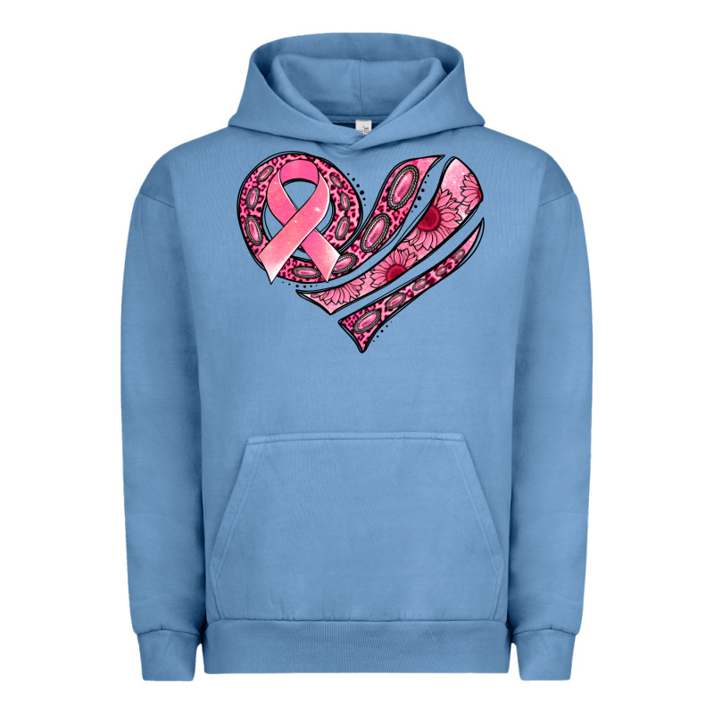 Breast Cancer Awareness Heart Urban Hoodie by Jasminsmagicworld | Teevron