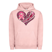 Pigment Salmon breast cancer awareness heart Urban Hoodie - Jasminsmagicworld