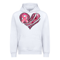White breast cancer awareness heart Urban Hoodie - Jasminsmagicworld