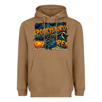 Toasted Coconut Spooky Saurus Rex Heavyweight Hoodie - texasbilliewilder