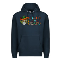 Navy cinco de mayo skull Premium Hoodie - BarkalooDesign