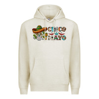 Oatmeal Heather cinco de mayo skull Premium Hoodie - BarkalooDesign