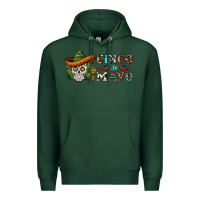 Sports Green cinco de mayo skull Premium Hoodie - BarkalooDesign
