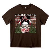 Chocolate Brown Little Miss Heavy Core Tee - CowhideDigitalArt