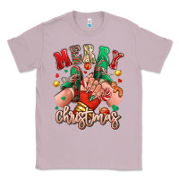 Lilac Merry Christmas Caucasian girl sneakers Classic Tee - RanaPortraitStore