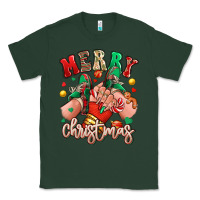 Sports Green Merry Christmas Caucasian girl sneakers Classic Tee - RanaPortraitStore