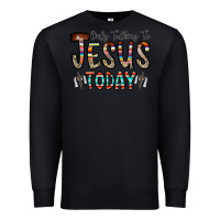 Black only talking jesus today Premium Sweatshirt - CowhideDigitalArt