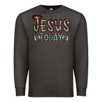 Smoke only talking jesus today Premium Sweatshirt - CowhideDigitalArt