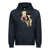 Navy Cute Holstein Heifer Urban Hoodie - LillyAllenDesigns
