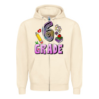 Sandshell Sixth Grade Zipper Hoodie - RanaPortraitStore