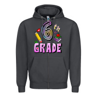 Smoke Sixth Grade Zipper Hoodie - RanaPortraitStore