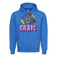True Royal Sixth Grade Zipper Hoodie - RanaPortraitStore