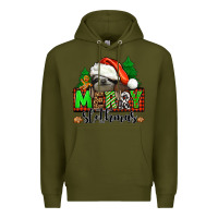 Army Green merry slothmas Premium Hoodie - Jasminsmagicworld
