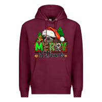 Burgundy merry slothmas Premium Hoodie - Jasminsmagicworld
