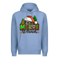 Colony Blue merry slothmas Premium Hoodie - Jasminsmagicworld