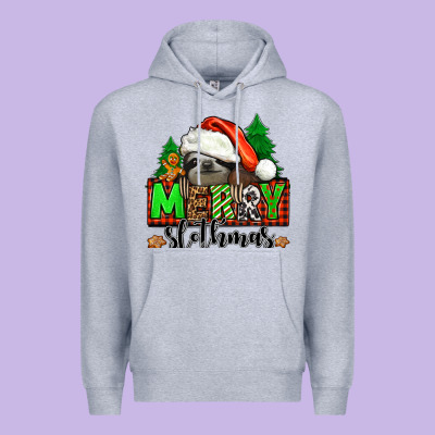 Merry Slothmas Premium Hoodie Designed By Jasminsmagicworld