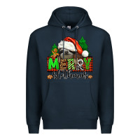 Navy merry slothmas Premium Hoodie - Jasminsmagicworld