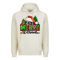 Oatmeal Heather merry slothmas Premium Hoodie - Jasminsmagicworld