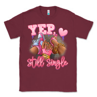 Burgundy Yep still single heels and sneakers afro girl Classic Tee - RanaPortraitStore