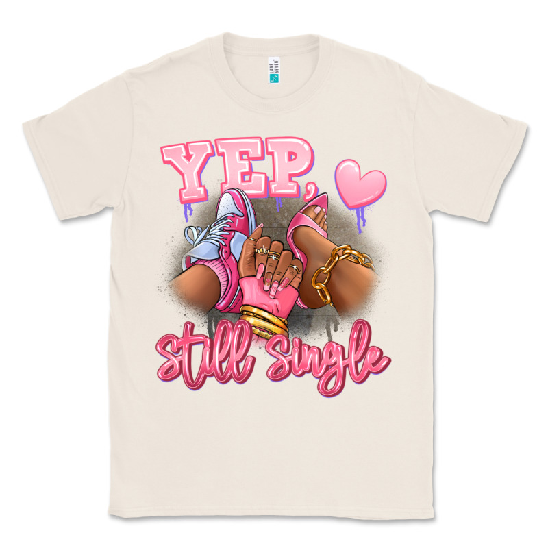 Yep Still Single Heels And Sneakers Afro Girl Classic Tee by RanaPortraitStore | Teevron