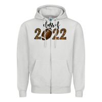 Dove Grey Class Of 2022 American Football Zipper Hoodie - RanaPortraitStore