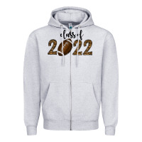 Heather Grey Class Of 2022 American Football Zipper Hoodie - RanaPortraitStore