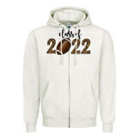 Oatmeal Heather Class Of 2022 American Football Zipper Hoodie - RanaPortraitStore
