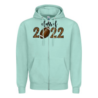 Seafoam Class Of 2022 American Football Zipper Hoodie - RanaPortraitStore