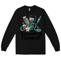 Black respiratory therapist Long Sleeve Tee - BarkalooDesign
