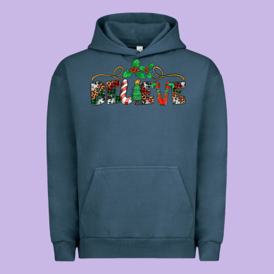 Believe Santa Claus Christmas Urban Hoodie Designed By Jasminsmagicworld