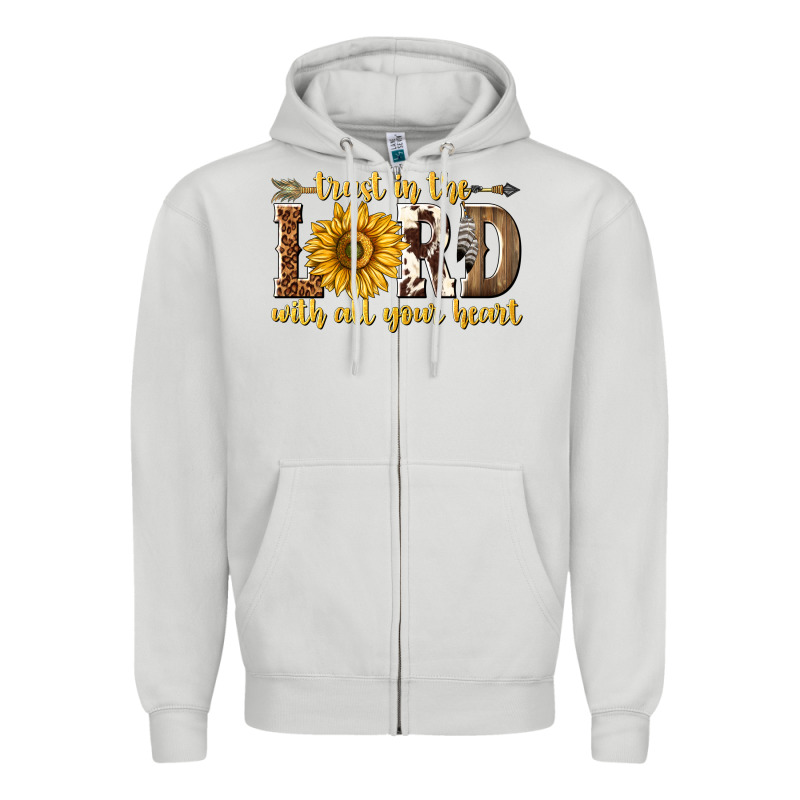 Trust In The Lord With All Your Heart Zipper Hoodie by texasbilliewilder | Teevron