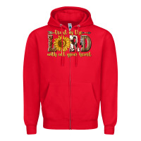 Red Trust in the lord with all your heart Zipper Hoodie - texasbilliewilder