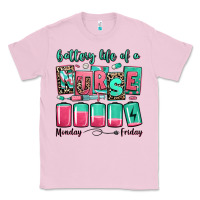 Bubblegum Pink battery life of a nurse Classic Tee - RanaPortraitStore