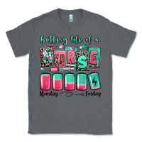 Charcoal Heather battery life of a nurse Classic Tee - RanaPortraitStore
