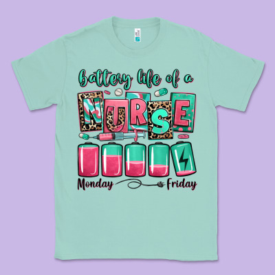 Battery Life Of A Nurse Classic Tee Designed By Ranaportraitstore